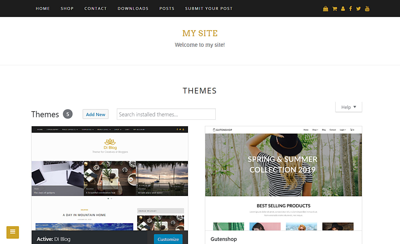 wordpress instalar temas desde el frontend