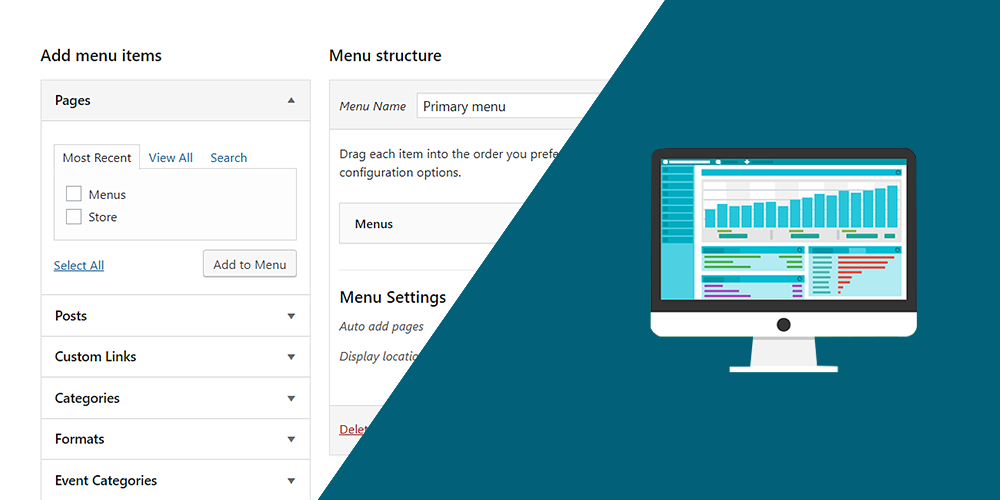 manage nav menus from the frontend