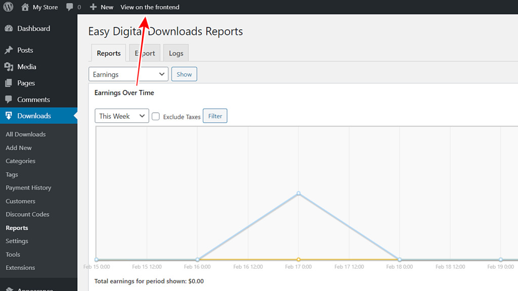 View Easy Digital Downloads Sales Reports on the Frontend